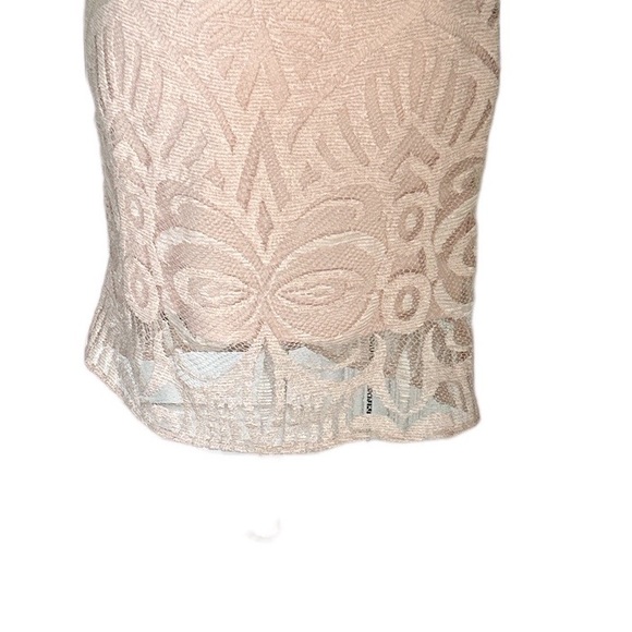 Julia Jordan Blush Pastel Pink Crochet Lace Illusion Sleeve Sheath Shift Dress 2 - Picture 6 of 14